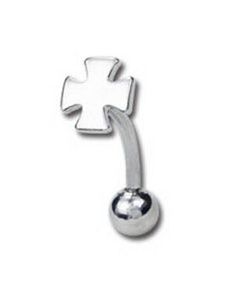 Ridder Kors - 1.2 x 8 mm Øjenbrynspiercing
