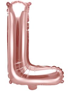 Bogstav L - Rosenguldfarvet 35 cm Folieballon