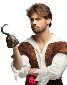 Pirat Krok med Dødningskaller Kostumetilbehør