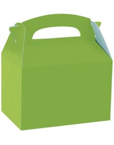 1 stk. Party Æske 18x15x10 cm - Limegrøn