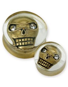 Scary 3D Skull - Gennemsigtig Piercing Plug