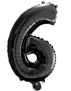 Tallet 6 - Sort 41 cm Folieballon