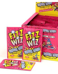 50 stk Fizz Wiz Popping Candy med Kirsebær Smag 245 gram