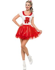 Cheerleader Sandy - Licenseret Grease Kostume