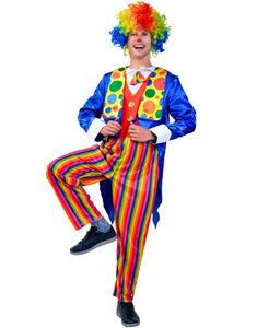 Fargerikt Klovnekostyme - Onesize