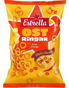 Estrella Extra Crispy Osteringer Med Chili Cheese Smag 200g