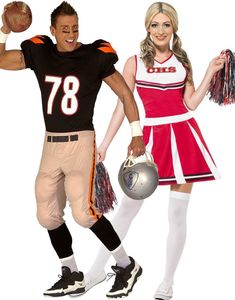 Parkostume - Superbowl Quarterback og Cheerleader