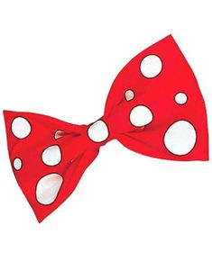 Rødt Maxi Sløjfe med Hvide Prikker