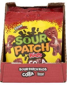 10 stk Sour Patch Kids Cola - Kjempesur Vingummmi - Hel Eske 1,3 kg 