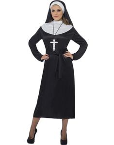 Nonnekostume med Kjole og Hovedpynt