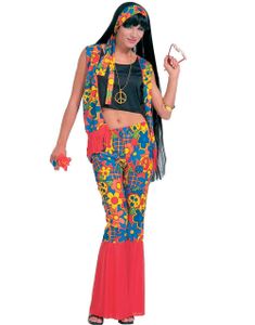 Komplet Hippiekostume til Dame
