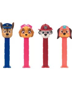 12 stk PAW Patrol Pez-holdere med 2 Pez-pakker - Hel Æske