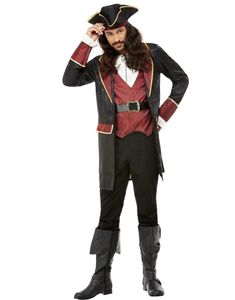 Deluxe Swashbuckler Pirat Kostume  til Mand