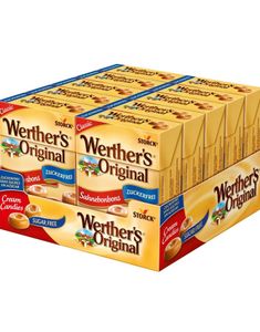 10 stk Werthers Original Sukkerfri Karamel Slik - Hel Æske 420 gram