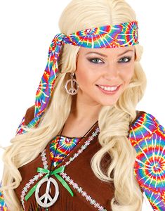 Sølvfarvet Hippiesæt med Klips-Øreringe og Smykke