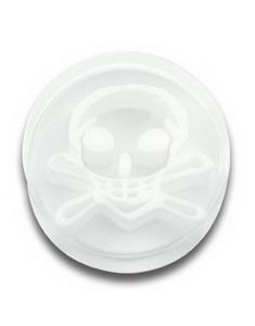 White Skull - Akryl Piercing Plug