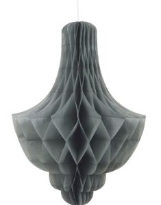1 stk Sølvfarvet Chandelier Honeycomb 35 cm