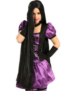 Ekstra Lang Sort Paryk 100 cm