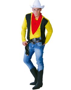 Lucky Luke Inspireret kostumeoverdel med Vest og Skærf