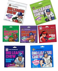 Taste Them All – Big League Chew Tyggegummi USA – Syv Smagsvarianter - Pakketilbud