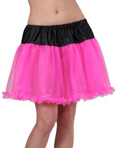 Rosa Tylnederdel med Sort Kant 40 cm