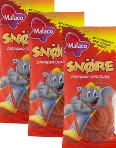 24 stk Malaco Jorbærsnøre - Hel Æske