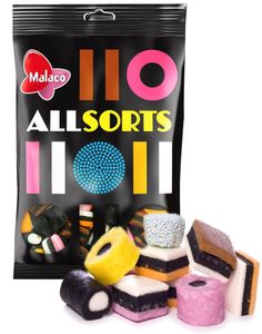Malaco Liquorice Allsorts / Engelsk Lakrids Konfekt 400 gram