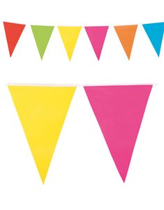 Banner med Farverige Store Vimpel Flag 10 meter 