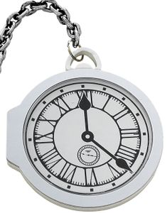 Den Hvide Kaninen Inspireret Hvidt Lommeur 15 cm