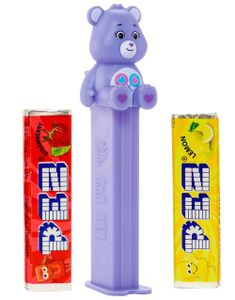 DATO PRODUKT - Share Bear - Care Bears Pez-Holder med 2 sk Pez Pakker (31.07.2025)