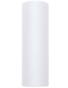 Hvid Bordløber i Tyl 15 cm x 9 meter