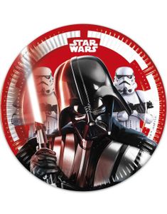 8 stk Små Paptallerkner 20 cm - Star Wars Final Battle