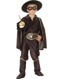 Junior El Zorro Inspireret Børnekostume