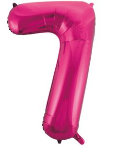 Tallet 7 - Rosa JUMBO Folieballon 86 cm