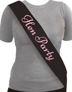 Sort og Pink Hen Party Ordensbånd