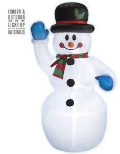 Oppustelig Snemanden Kalle med LED Lys 150 cm