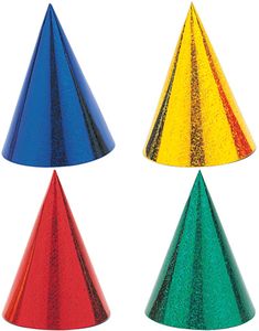 8 Stk Glitrende Partyhatter17 cm