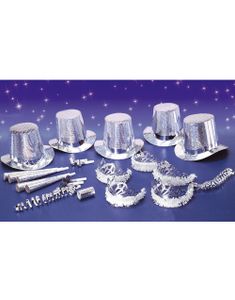 Ultimate Party Kit - Sølv sæt til 10 Personer med 21 Dele