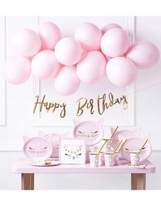 Happy Birthday Komplett Servering- og Dekorasjonsett 55 Deler