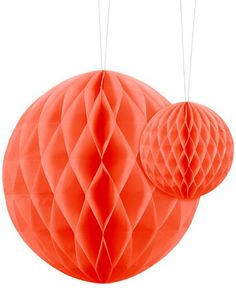 Orange Honeycomb Ball Vælg Størrelse 10-20 Cm