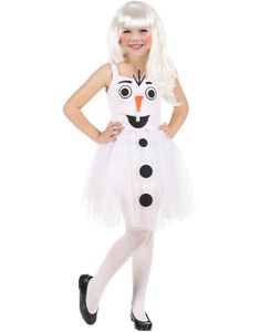 Olaf Inspireret Snemandskostume til Børn - Str. 3-4 ÅR