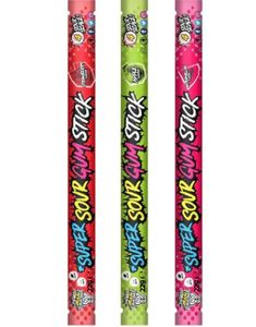 Brain Blasterz Sour Gum Sticks - Assorterede Sure Tyggegummistænger 22 gram