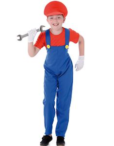 Mario Inspireret Børnekostume