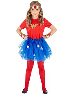 Wonder Woman Inspireret Kostume til Børn - Str. 3-4 ÅR