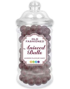Zed Candy Aniseed Balls Boutique Jar - Sukkertøykuler med Anissmak i Flott Krukke 350 gram