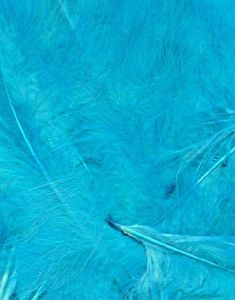 8 gram Turkise Dekorative Fjer 6-12 cm