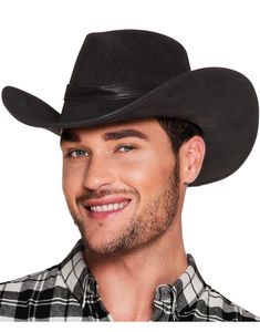 Helsort Cowboyhat i God Kvalitet