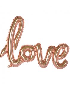 Love I Et Ord - Rosenguldfarvet Folieballon 119 cm