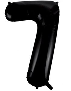 Tallet 7 - Sort JUMBO Folieballon 86 cm 