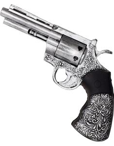 Svart Revolver i Skumlatex 25 cm